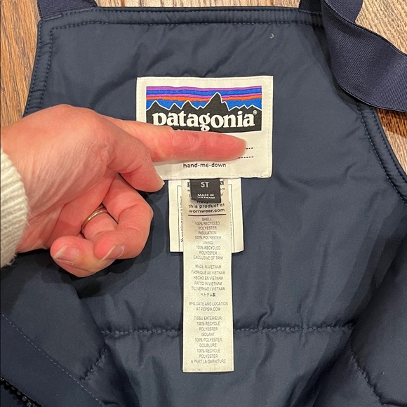 Patagonia Navy Snow Bib Overalls KIDS - Picture 10 of 12